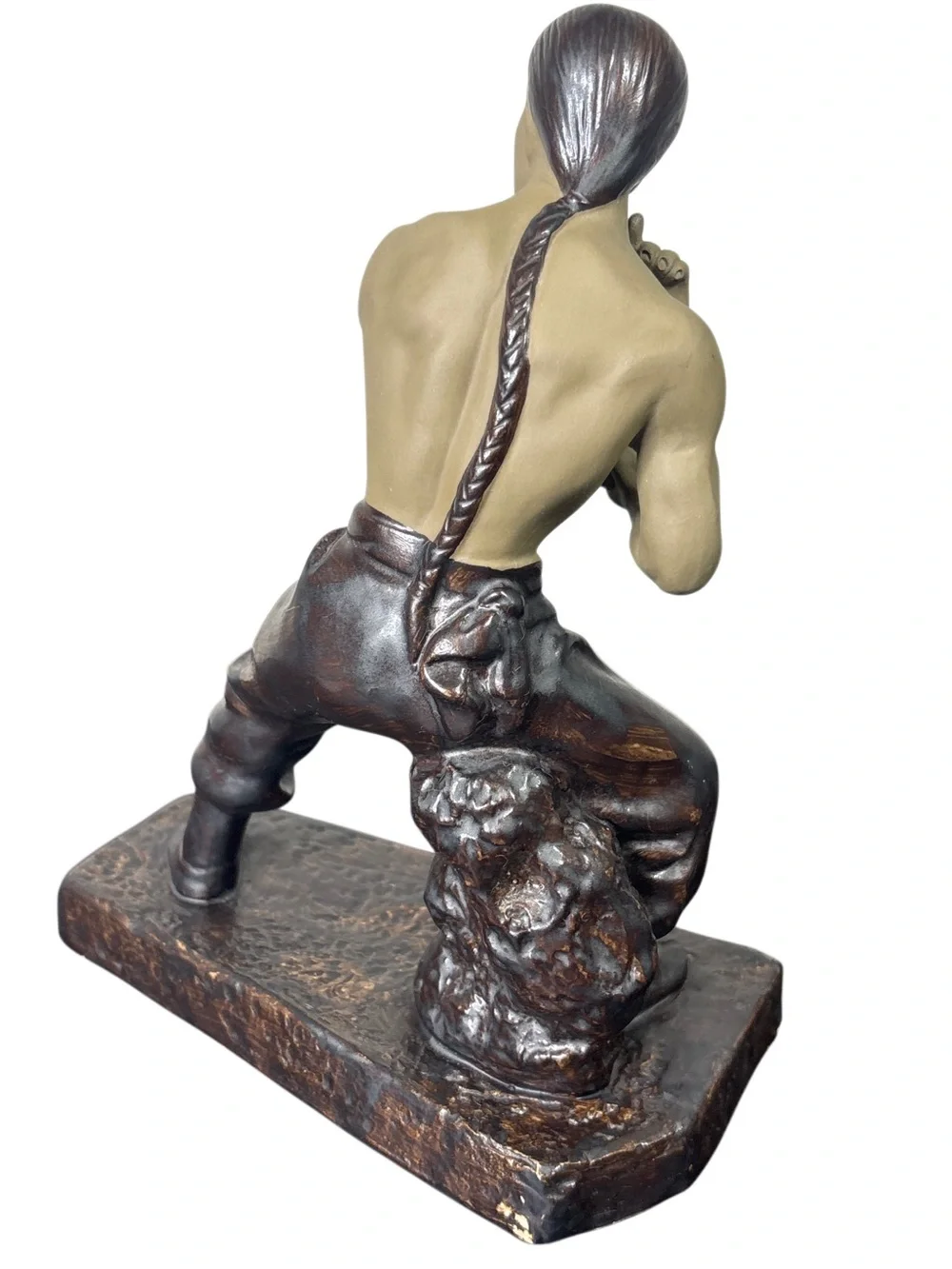Vintage Chinese Shiwan mudman kung fu figurine. #22